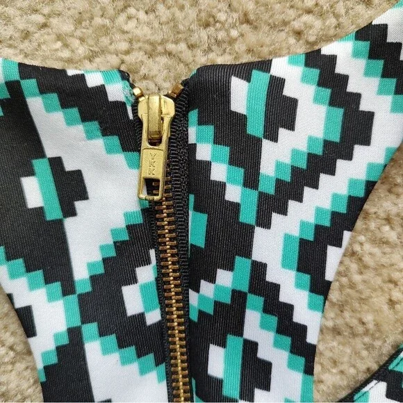 MILLY retro 50s-style fit flare dress abstract S 4 6 - Picture 3 of 9